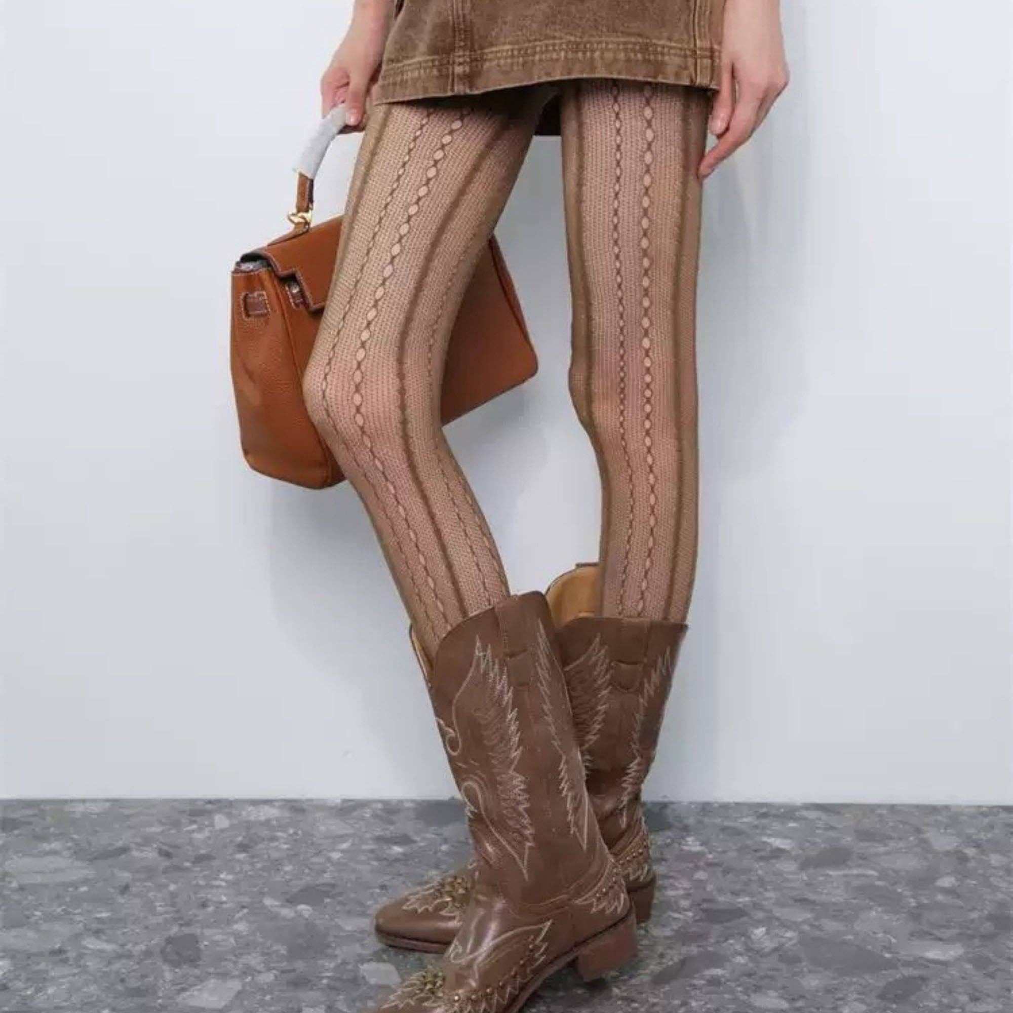 AK Brand – wholesale Tights – Women's – 2-Pack Sheer Patterned Hosiery with Stretch Fishnet Design a1