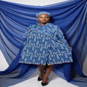 PATCHWORK African Printed Fabric Sleeveless Midi Dress 100% Wax