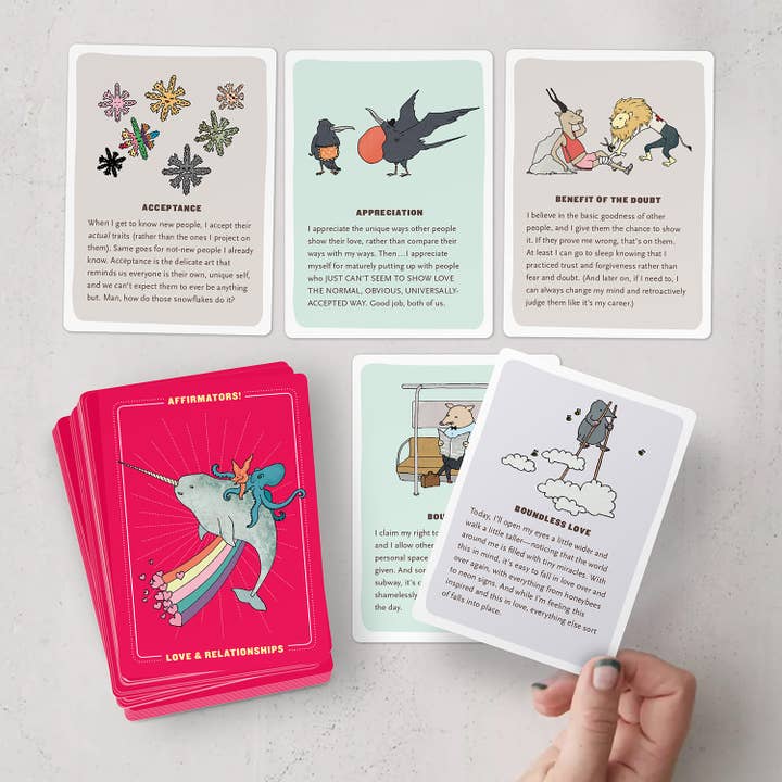 Knock Knock - Wholesale Tarot Cards - Affirmators!® Love & Relationships: 50 Affirmation Cards