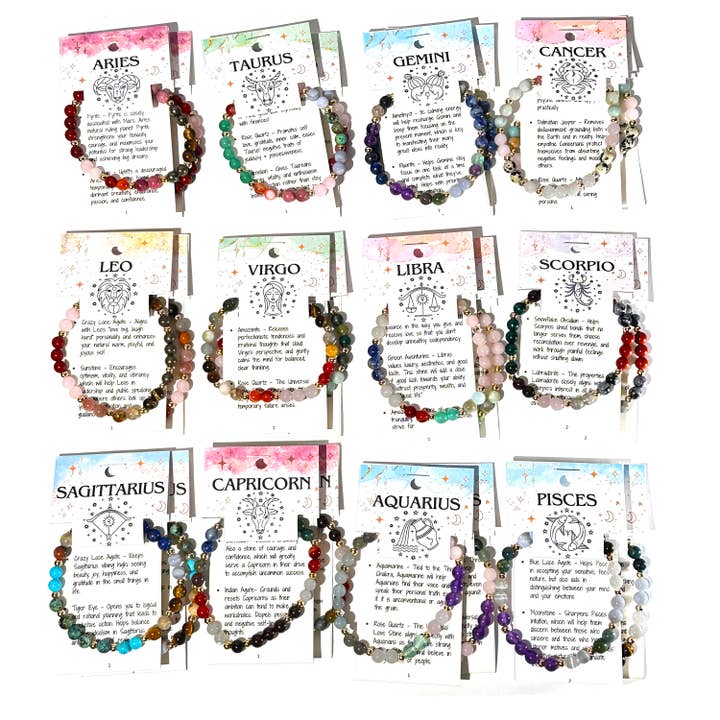 Soul Charms - Wholesale Jewellery set - Wholesale Zodiac Crystal Bracelets Starter Set3