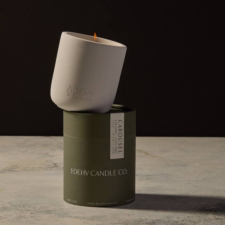 CAROUSEL Concrete Candle for wholesale by DEHV Candle Co.