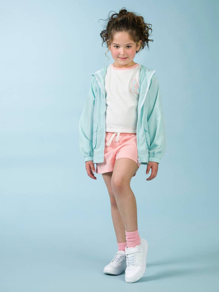 Parka de menina verde-água por atacado de Charanga