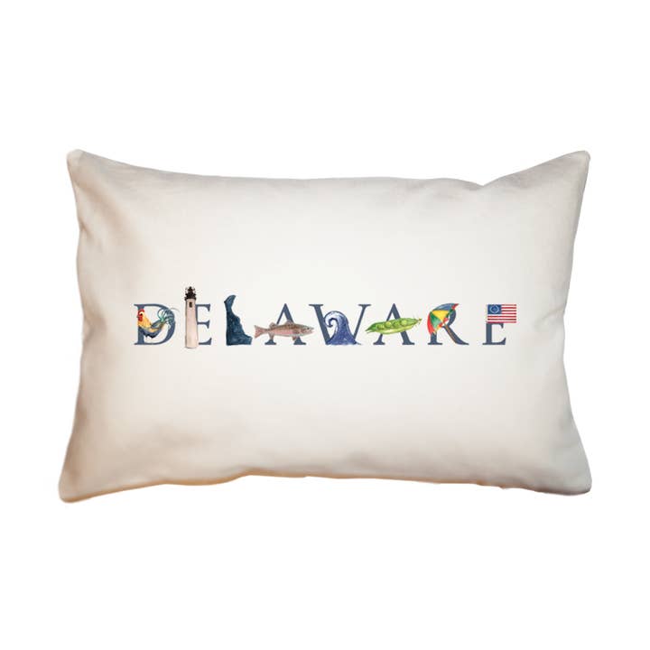 Grand coussin rectangulaire Delaware pour la vente par Tina Labadini Designs