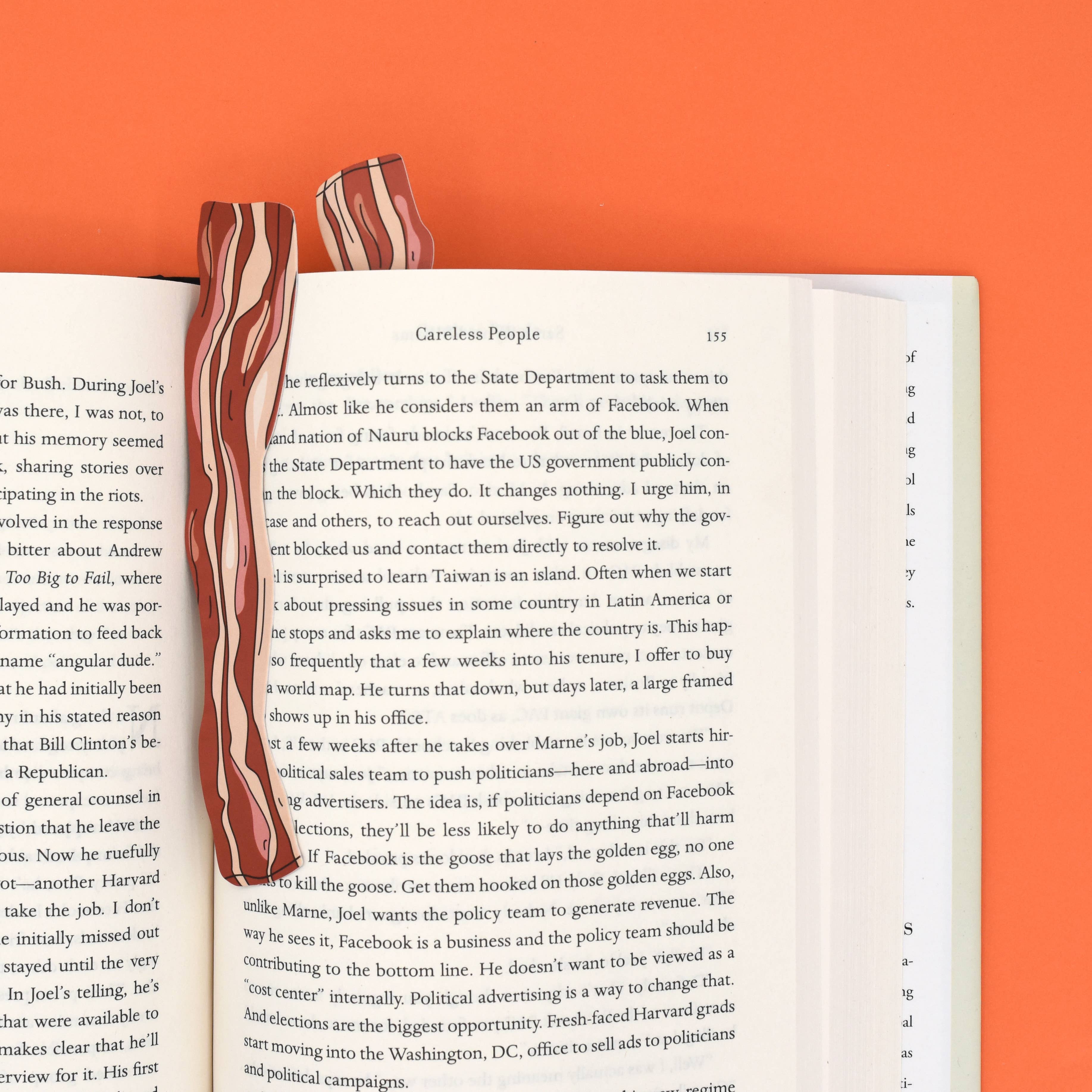 Humdrum Paper - Wholesale Bookmark - Bacon Bookmarks (they're die cut!) 1