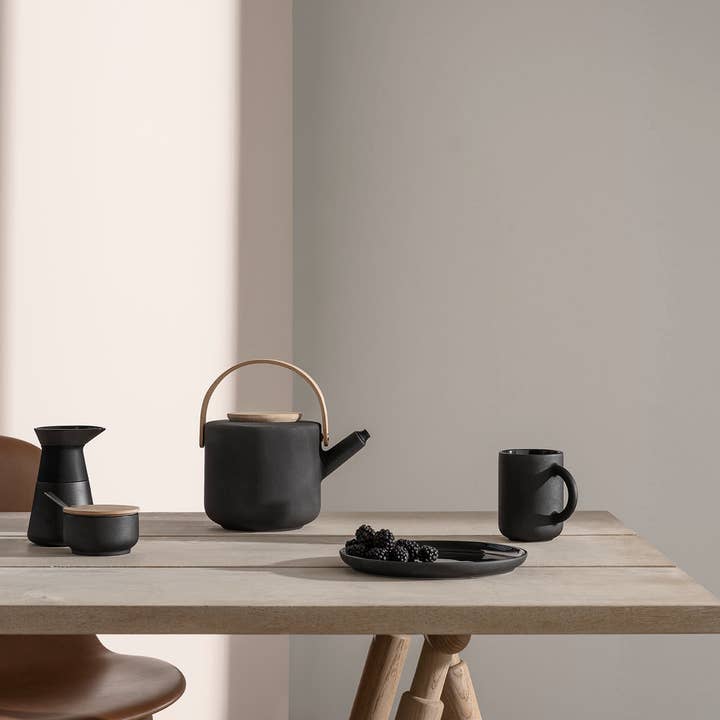 Studio Nordhaven - Wholesale Tea Pot - Theo teapot - matte black stoneware by Stelton