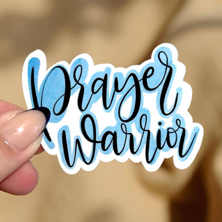 Prayer Warrior Sticker for wholesale by Paper and Prayer