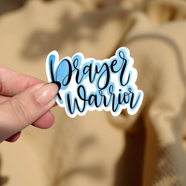 Prayer Warrior Sticker for wholesale by Paper and Prayer