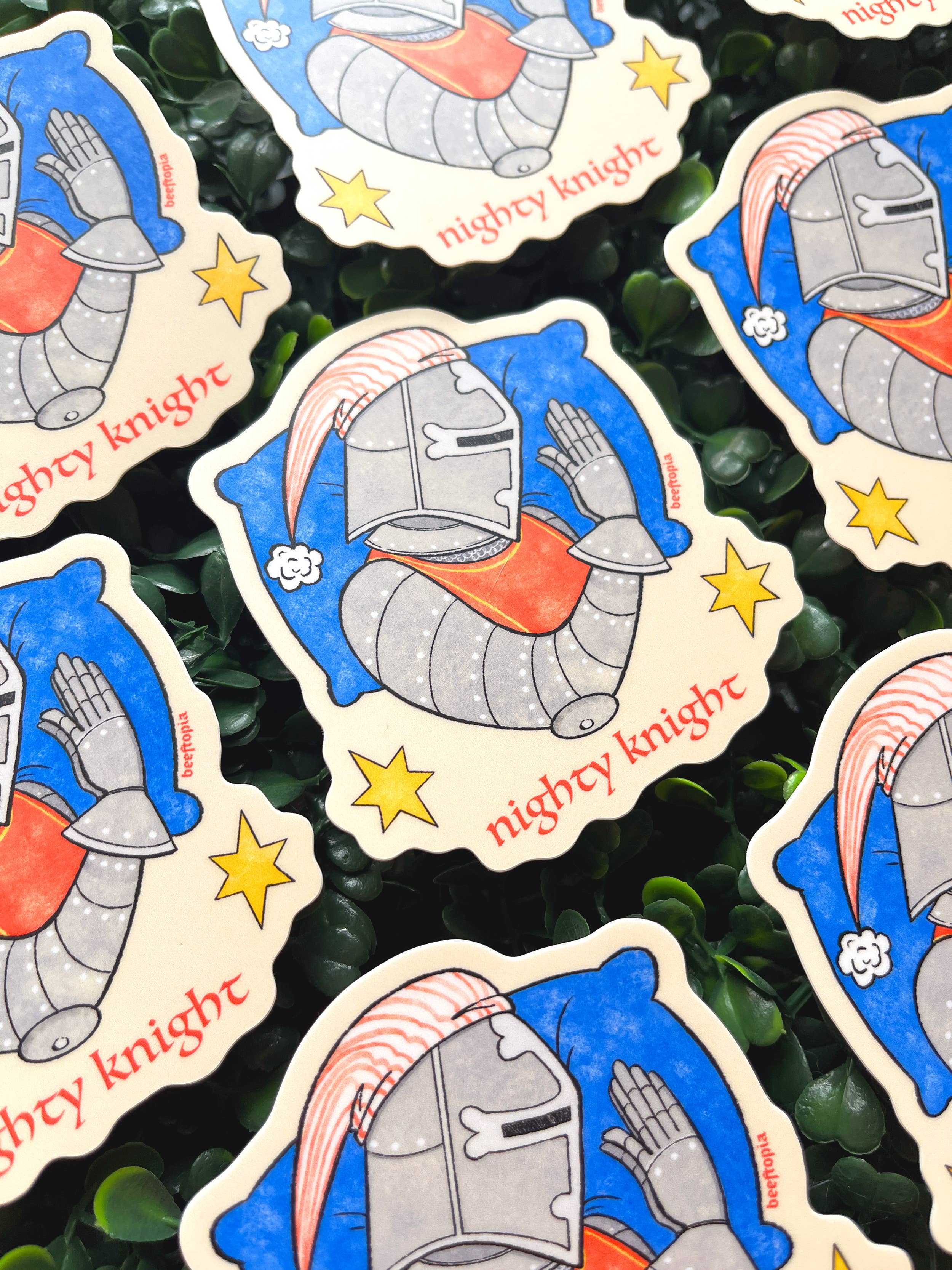 Beeftopia – wholesale Sticker – Nighty Knight Medieval Waterproof Vinyl Sticker1