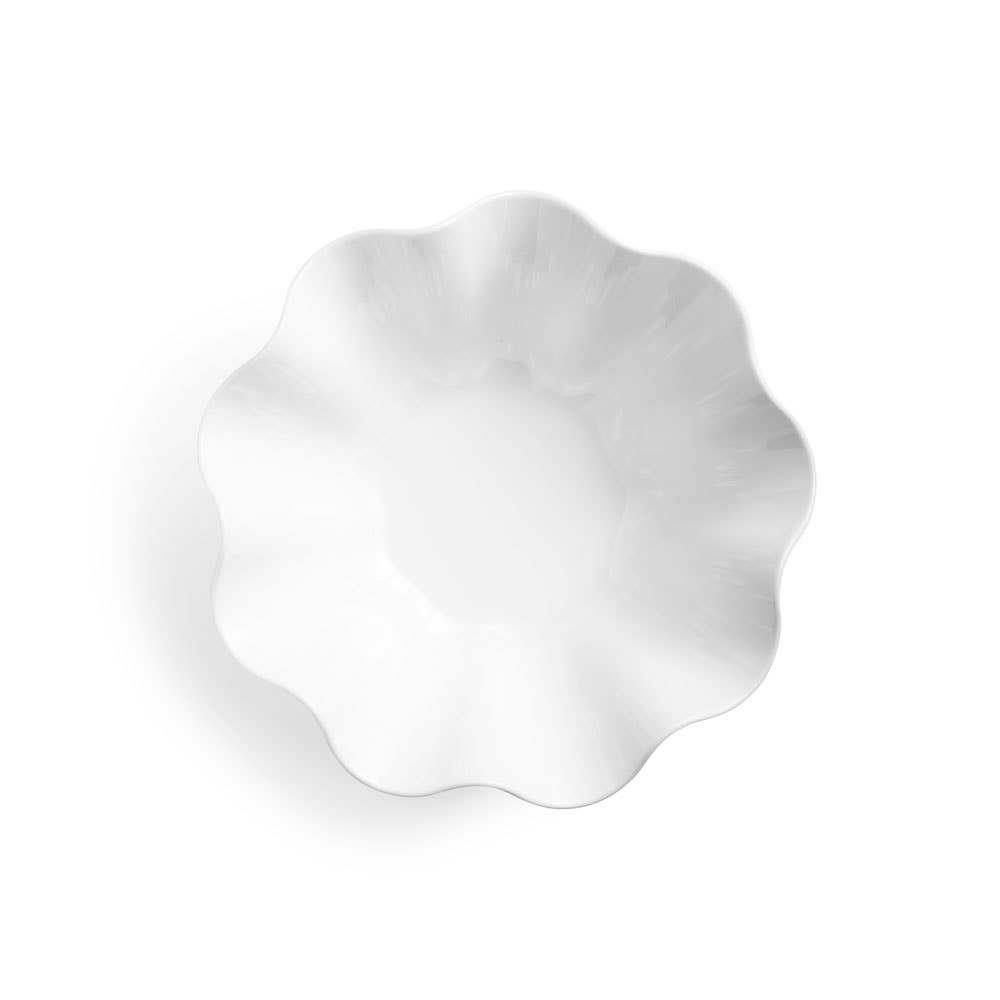 Q Squared - Wholesale Serve Bowl - White 15.5" Clam Serving Bowl1