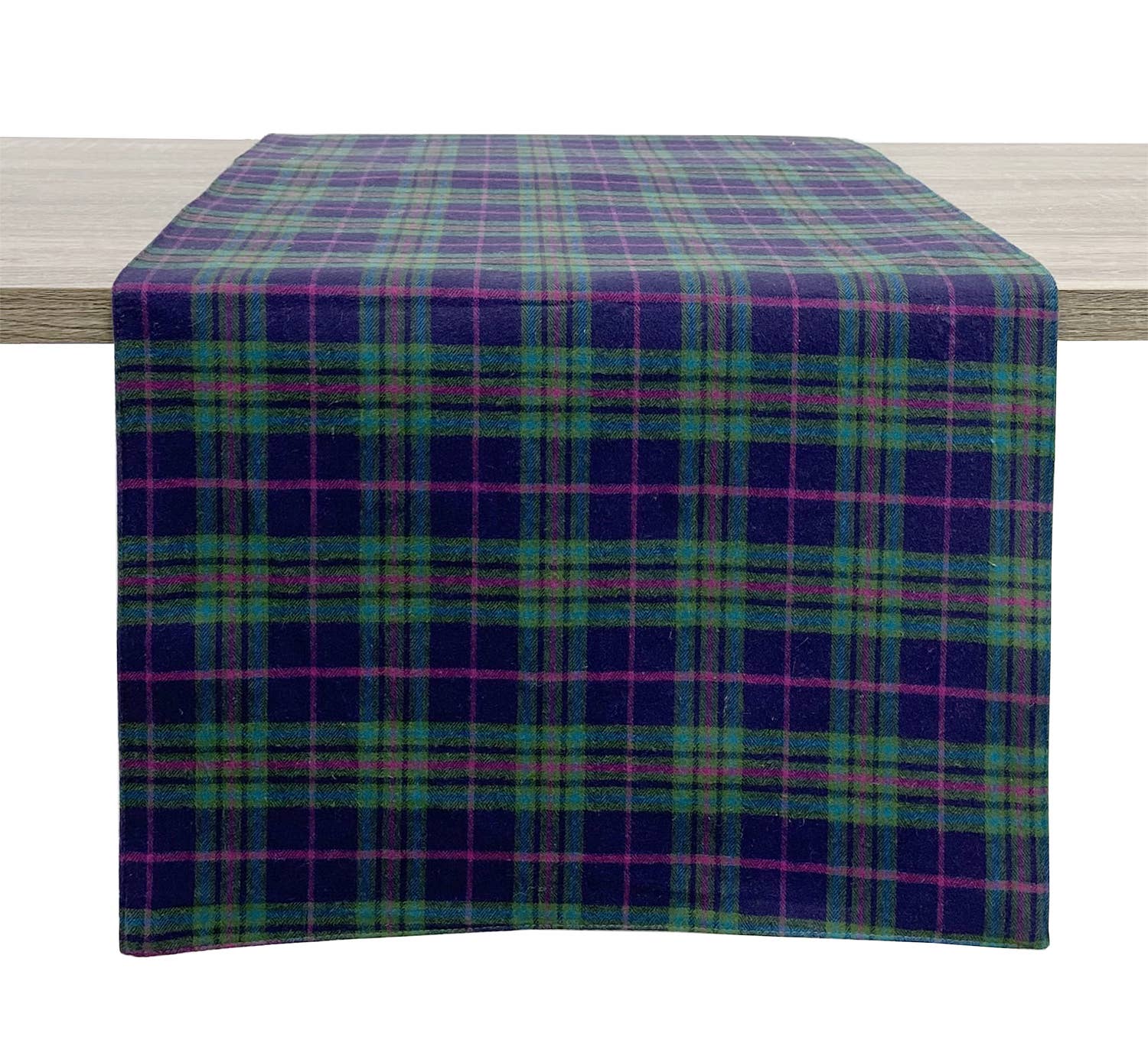 Fennco Styles - Wholesale Table Runner - Green Tartan Plaid 16"x72" Reversible Cotton Table Runner1