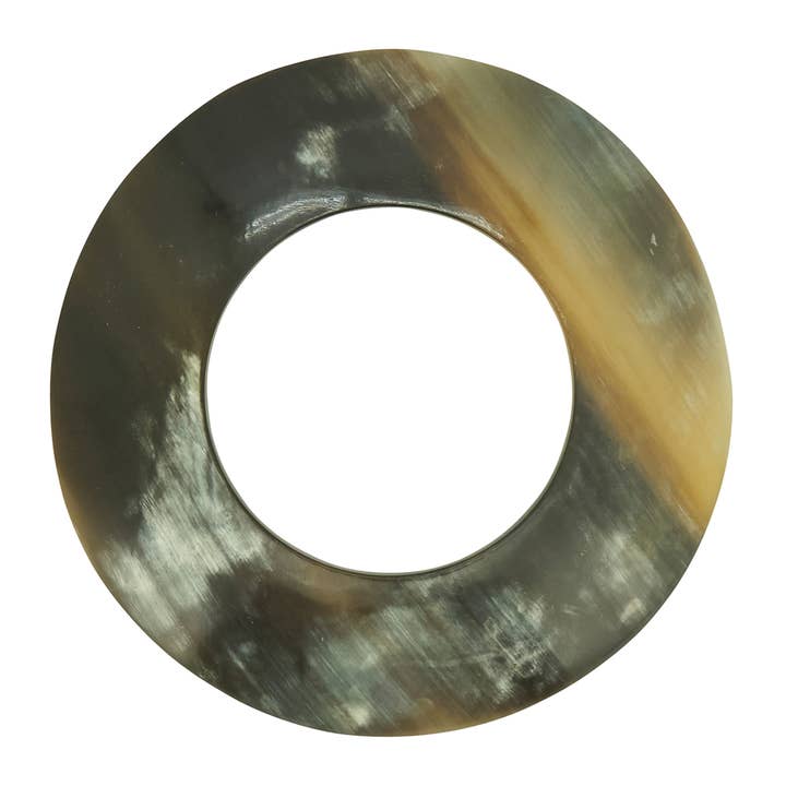 Fennco Styles - Wholesale Napkin Ring - Brown Round Horn Napkin Ring1