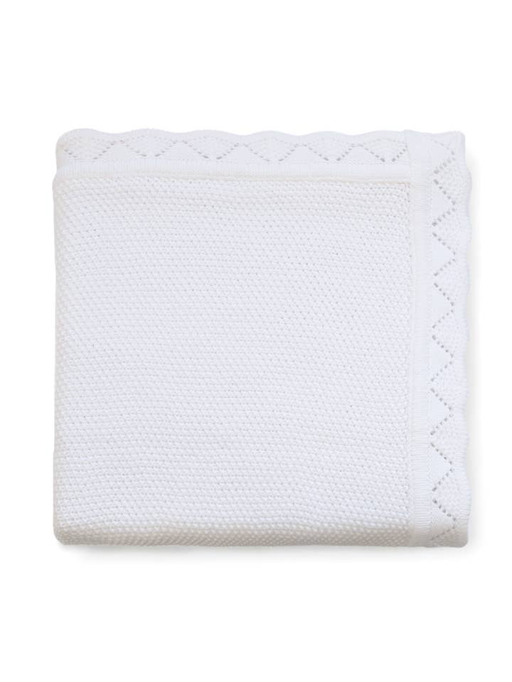 Scallop Knit Blanket for wholesale by Julius Berger & Carriage Boutique