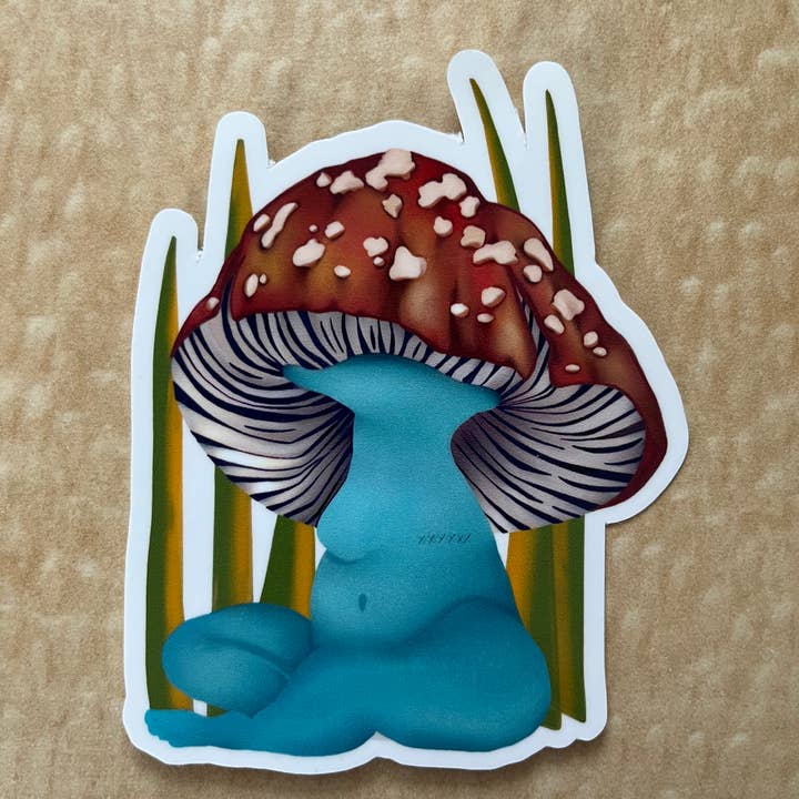 Jaz North Coast - Vendita all'ingrosso Adesivo - Adesivo a forma di fungo Amanita blu1