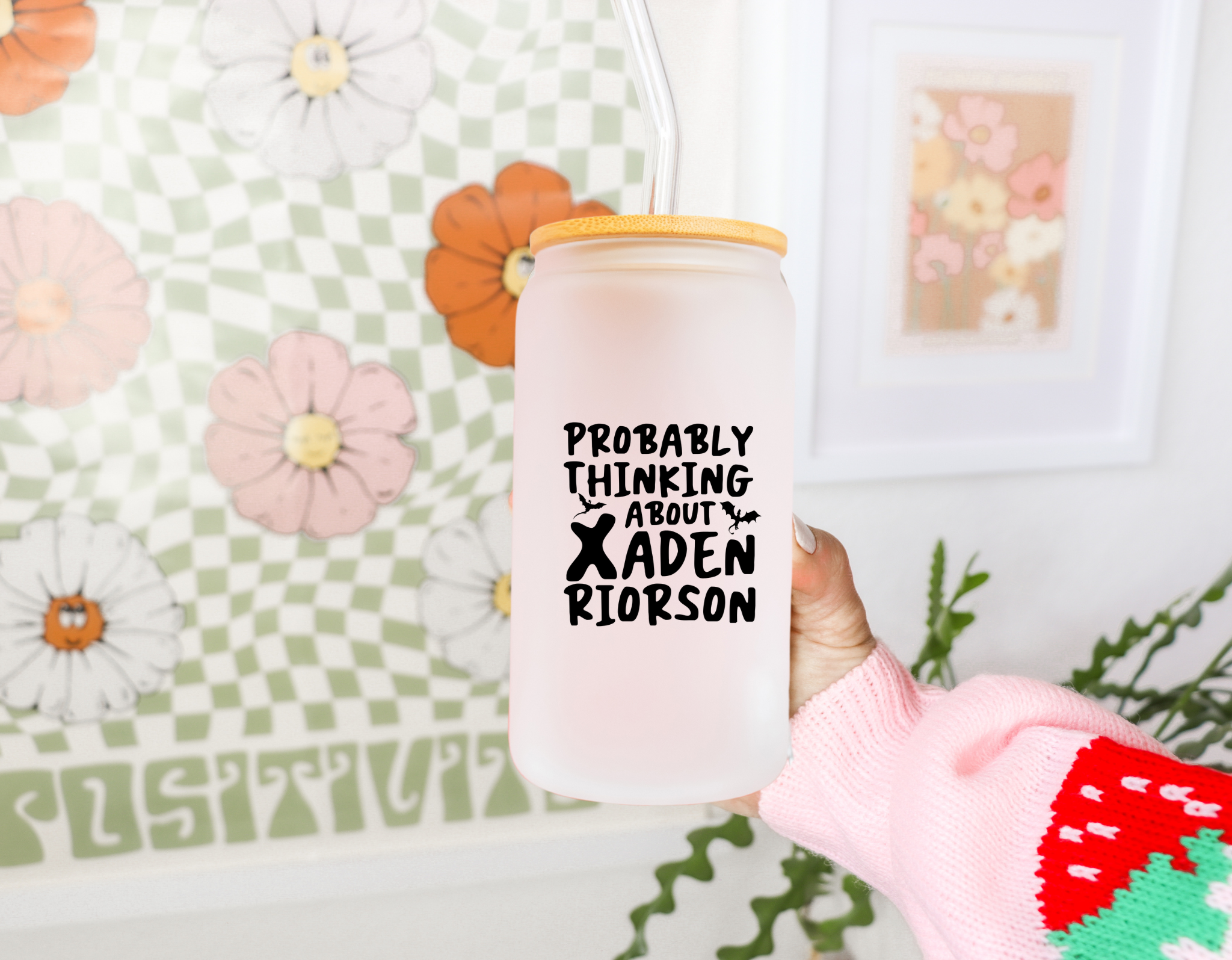 Sunshine Design Shop - Wholesale Drinking Glass/Cup - Probably Thinking About Xaden Glass Can1