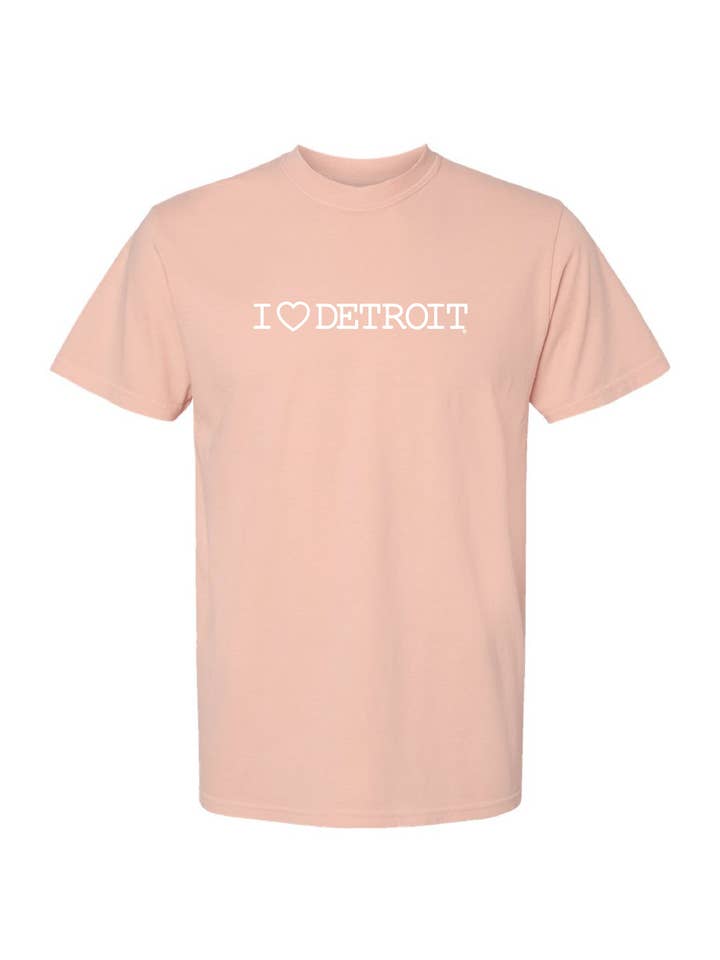 (NEW) I Love Detroit Pigment Dye T-Shirts - Available in 3 Colors for wholesale by Ink Detroit