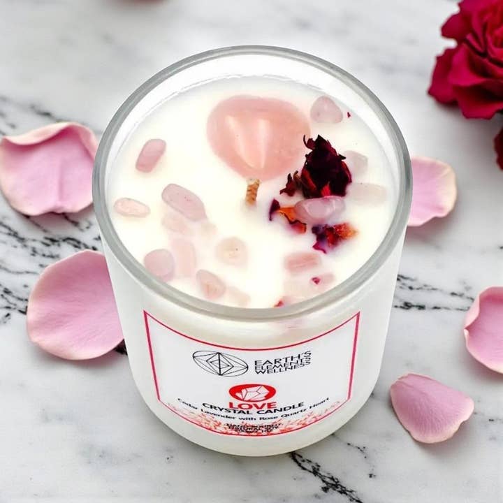 Crystal Candle, Love - NEW SCENT! - pack of 6 (Copy) for wholesale by Earths Elements Wholesale
