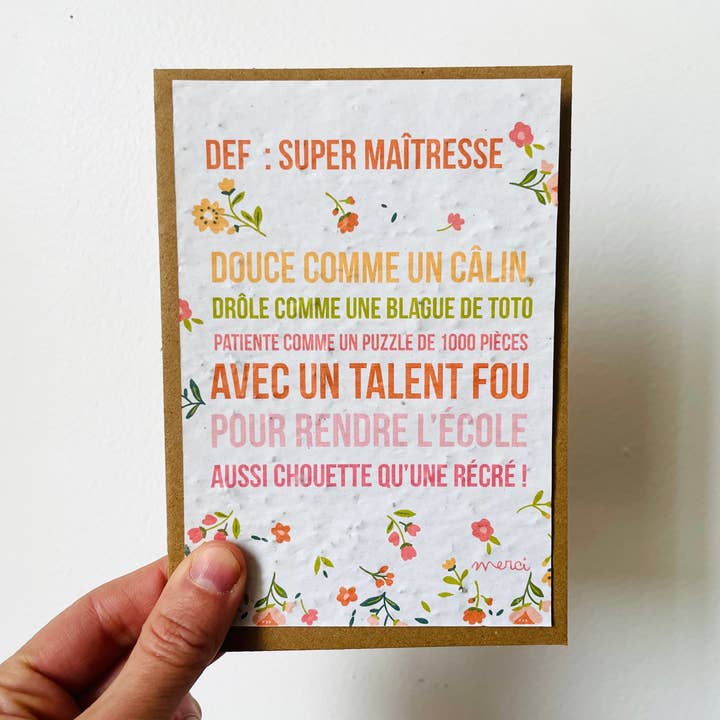 Plantable card definition super teacher for wholesale by Sochizen