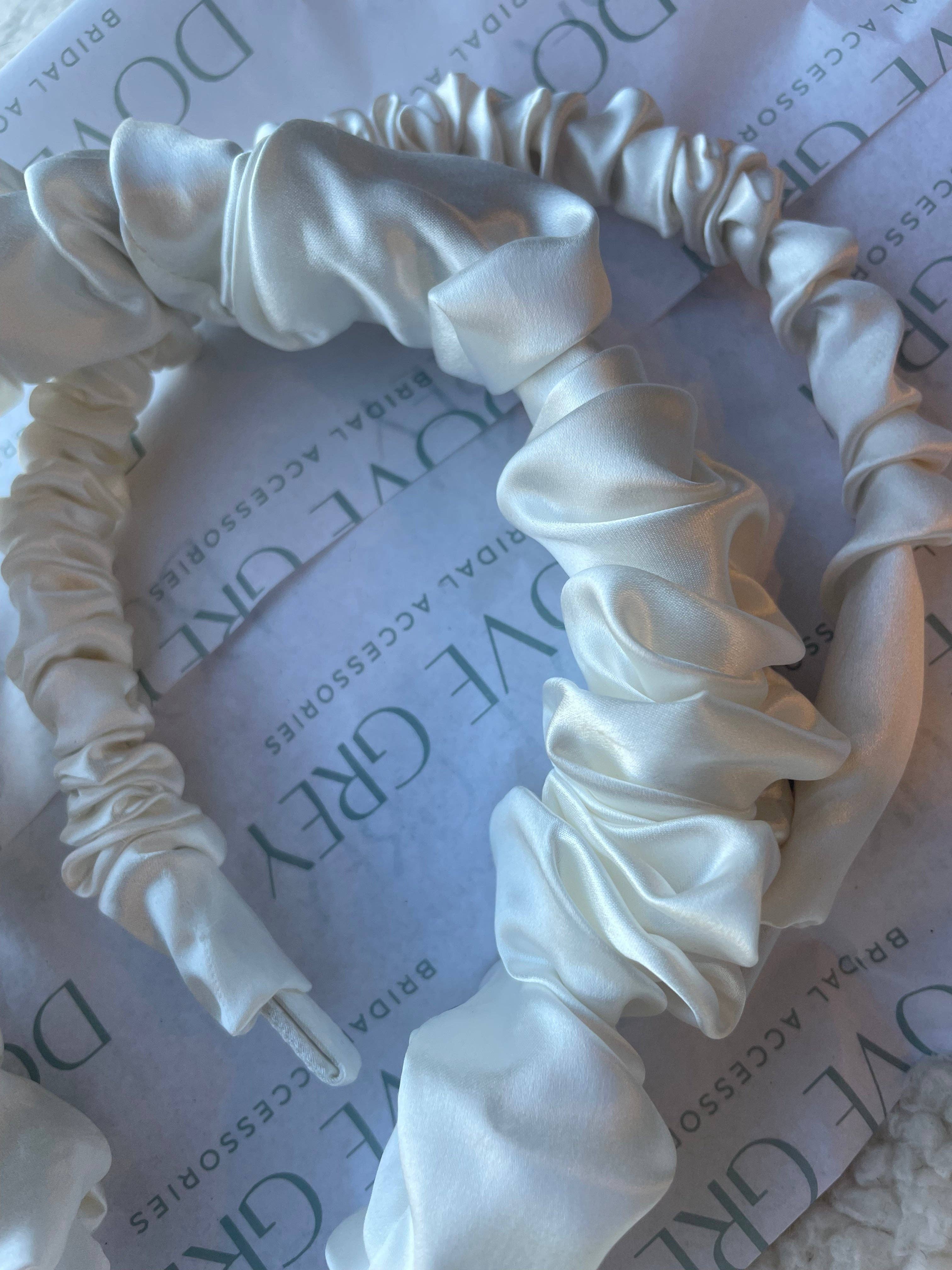 Dove Grey Accessories - Wholesale Fashion Headband - Women's - Evie Mulberry Silk Headband4