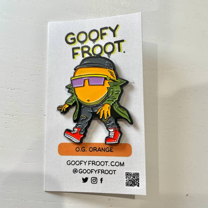 OG Orange Enamel Pin for wholesale by Goofy Froot