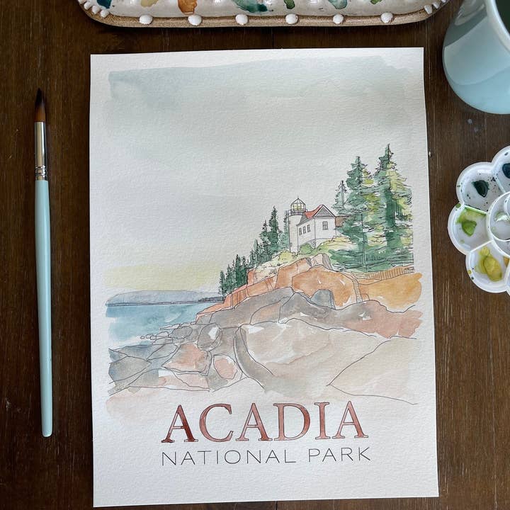 Waypoint Wanders - Venta al por mayor Kit de manualidades - Parque Nacional Acadia - Pintura DIY