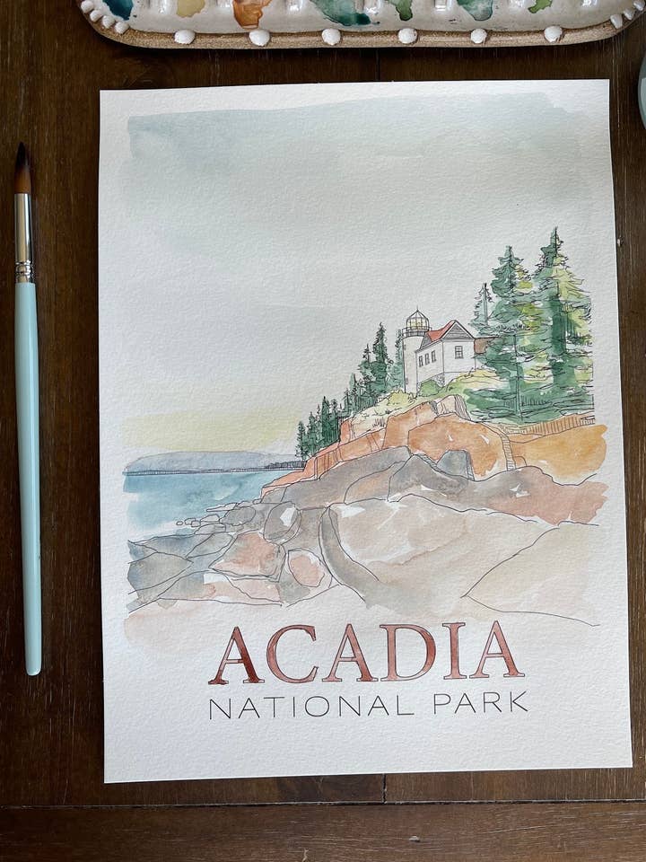 Parque Nacional Acadia - Pintura DIY para venta al por mayor de Waypoint Wanders