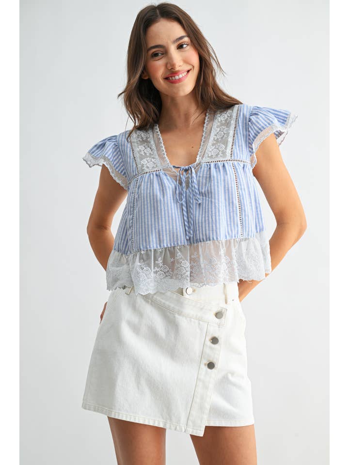 Camellia - Vente Chemisier – femme - BLOUSE À DENTELLE CST10128J4