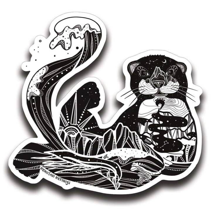 Sea Otter Sticker for wholesale by Mountain Mornings