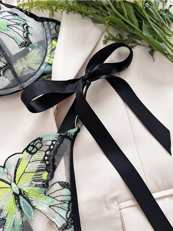 Sweetkama - Wholesale Lingerie Set – women's - Butterfly Embroidery 2PCS Lingerie Sets4