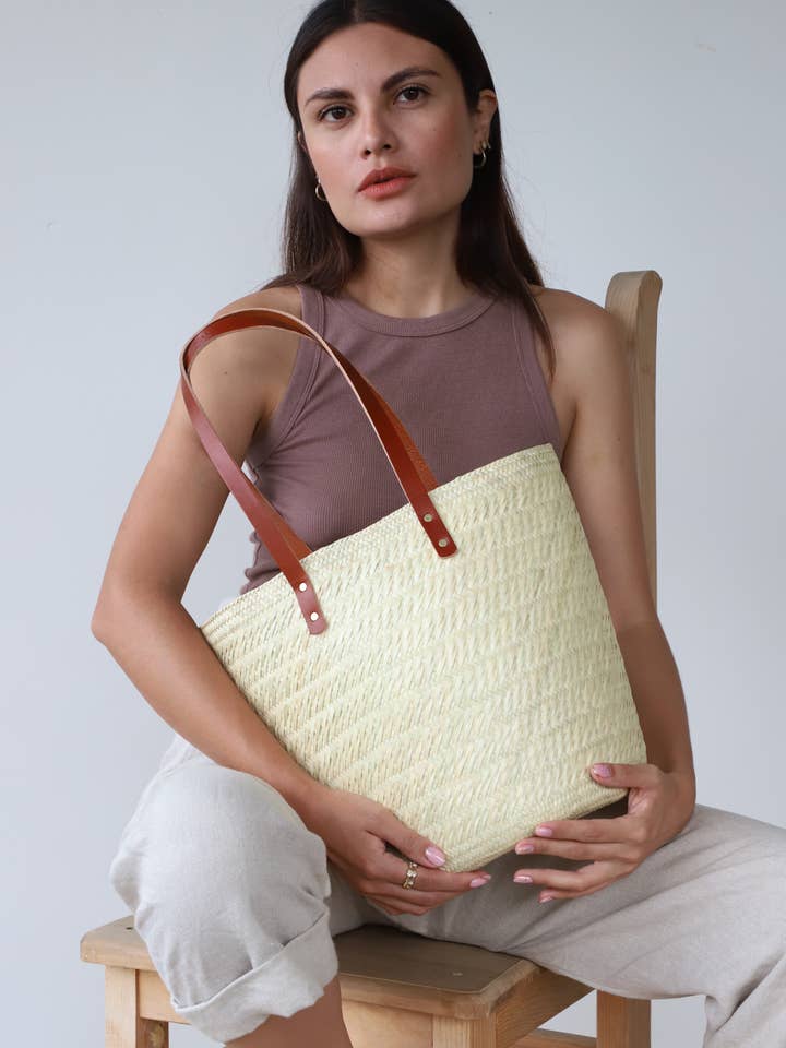 Stor korg Tote | Laguna Basket för wholesale av Tierra y Mano