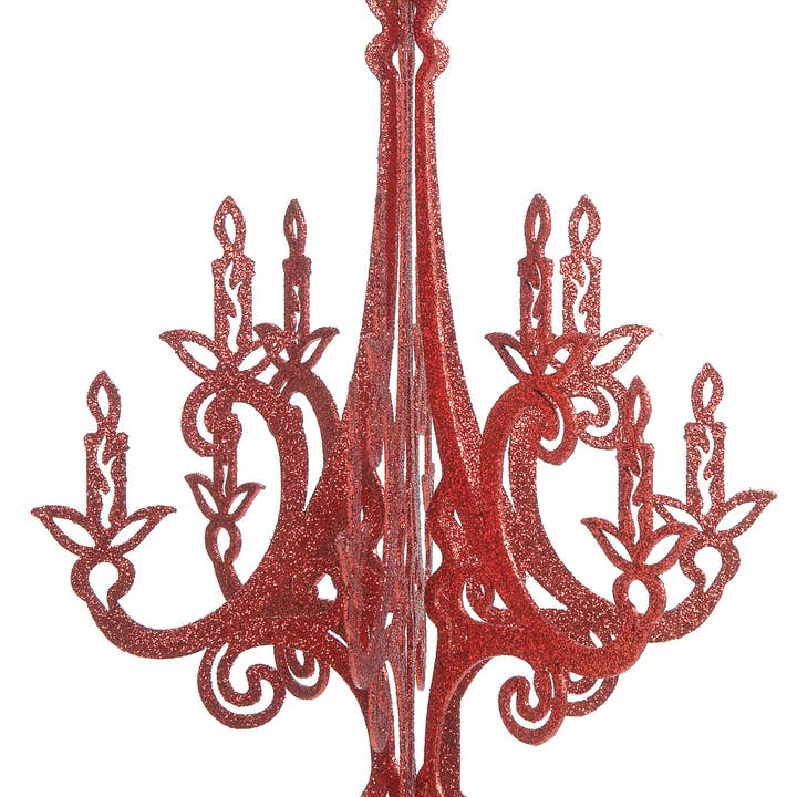Studio Specialties - Wholesale - 12" CHANDELIER 3D GLITTER RED0