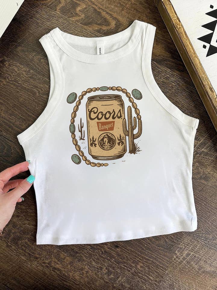 Gunpowder and Glam Boutique - Vente Débardeur – femme - Débardeur court Old School Beer2