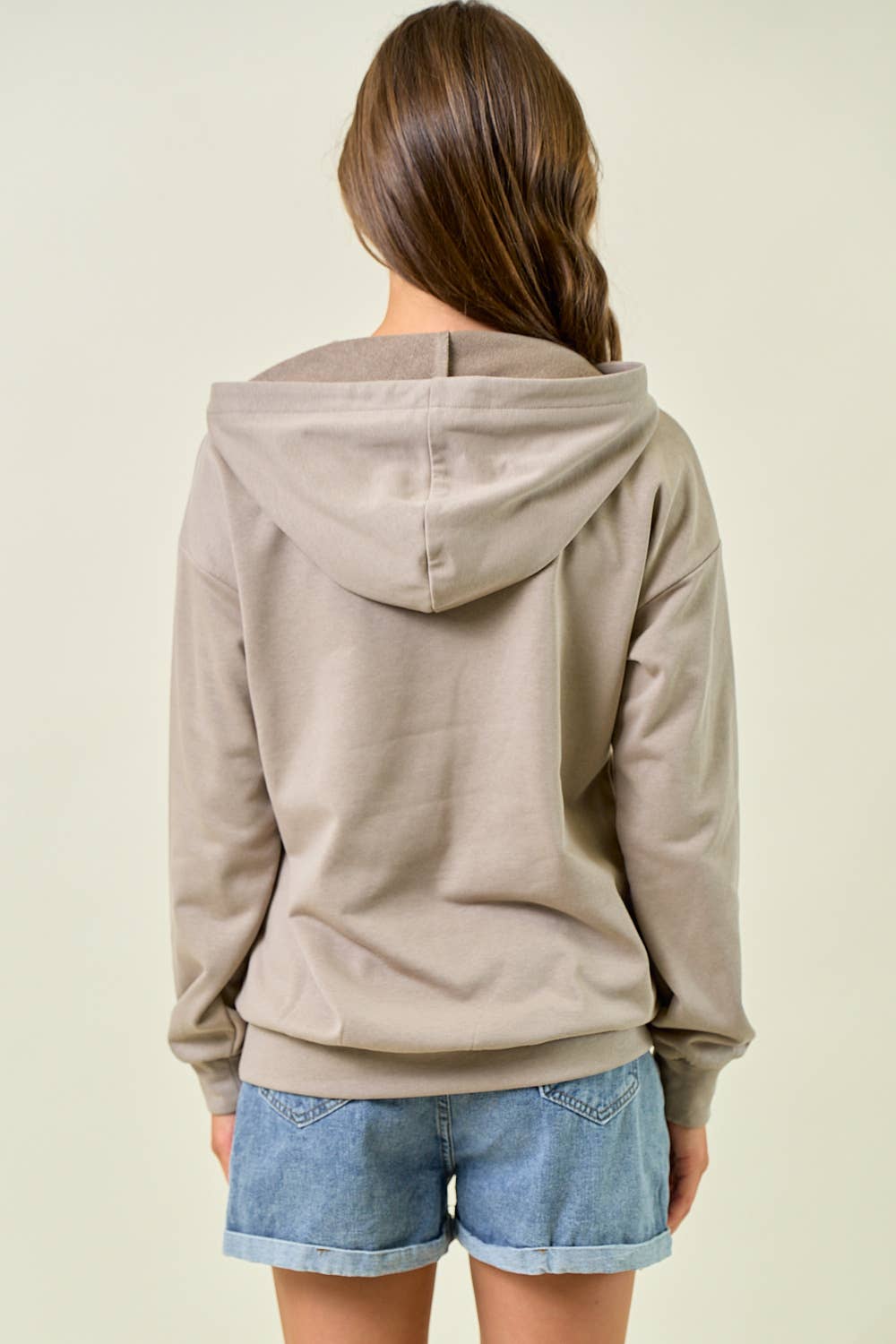 Doe and Rae - Wholesale Hoodie - Women's - French Terry Hoodie Half Zip Up Sweatshirts- 45216T3