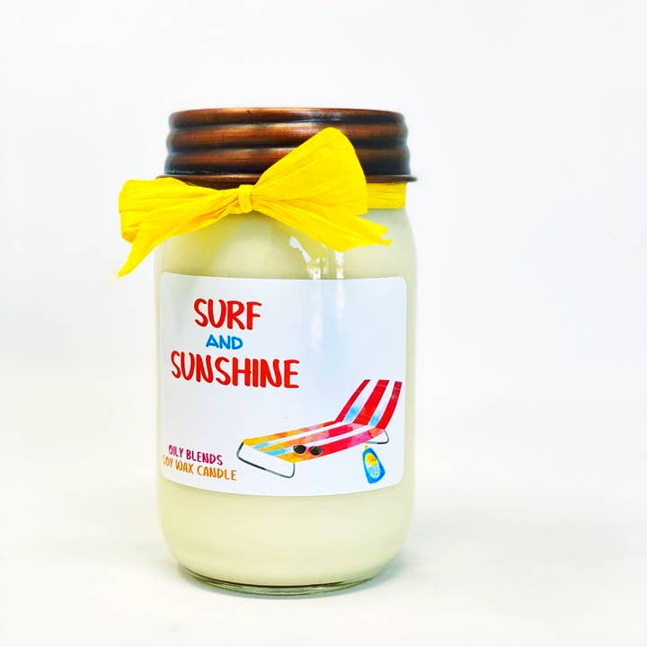 Oily Blends - Wholesale Jar/Filled Candle - Summer Jumbo Candles - 100 Hour Burn Time Soy Wax Candles