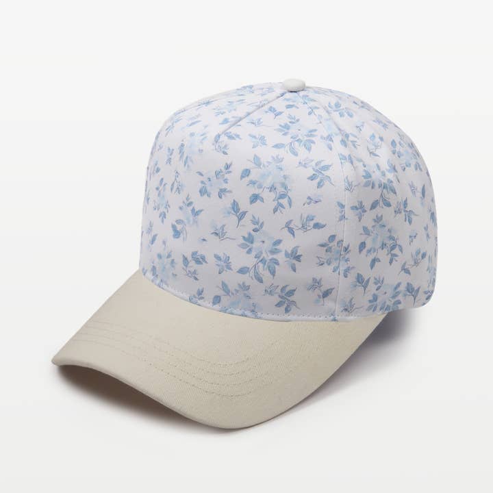 David And Young - Wholesale Baseball Cap - Women's - FLORAL PRINT Crown Two Tone Baseball Cap1