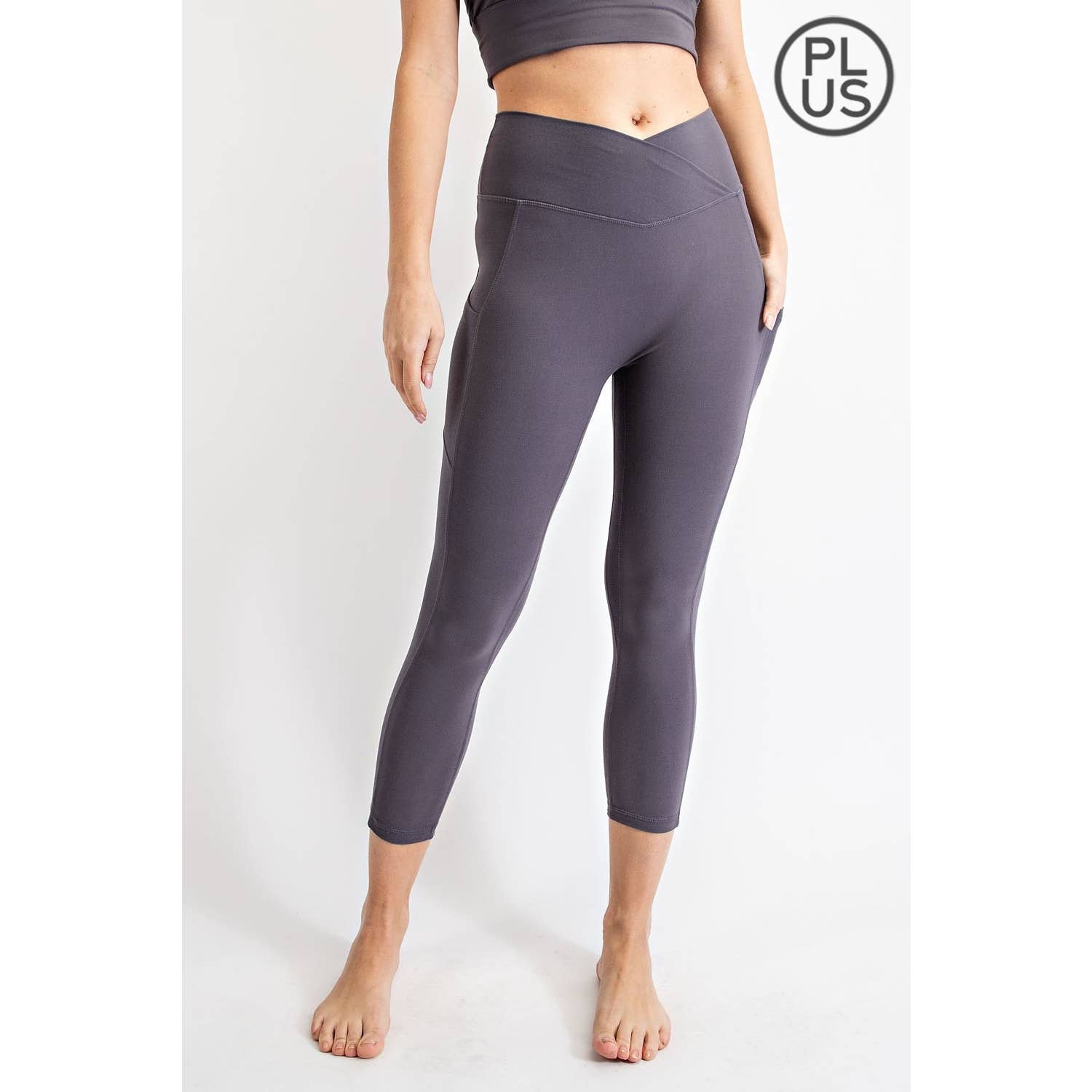 Rae Mode - Wholesale Athletic/Lounge Leggings - Women's - PLUS SIZE V WAIST CAPRI LENGTH LEGGINGS10