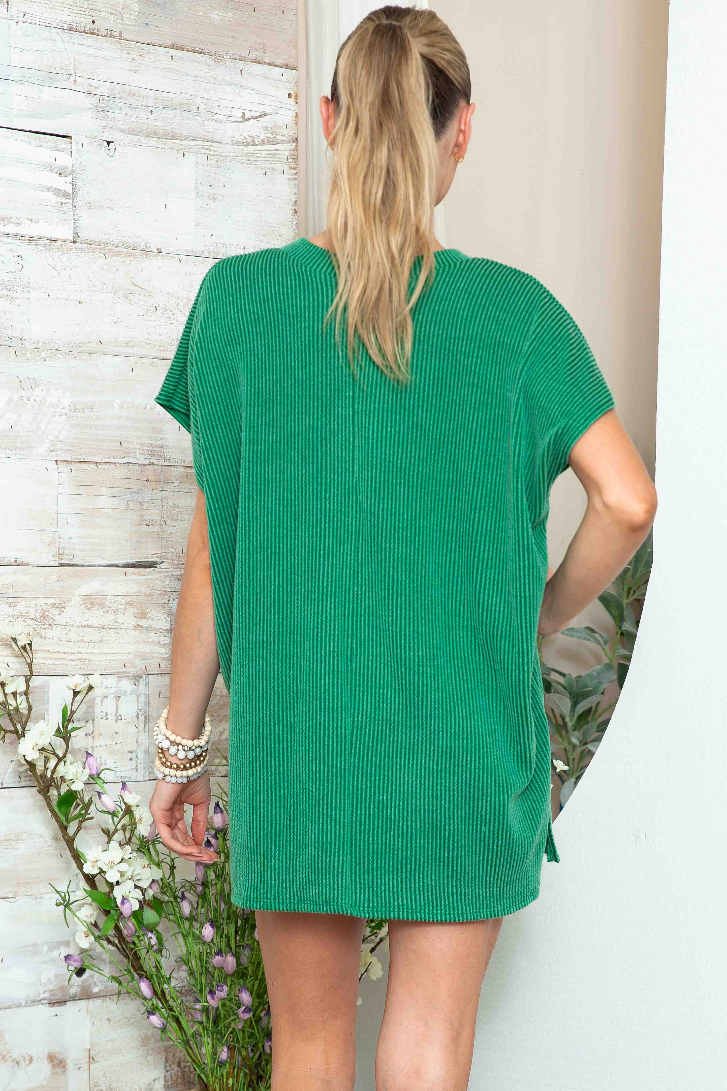 Burgundy Apparel - Wholesale Tunic - Women's - SHORT SLEEVE TUNIC WITH SIDE SLIT21