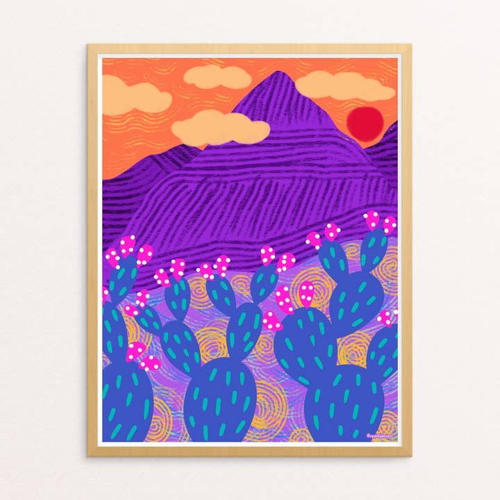 Desert Landscape (No. 2) Art Print for wholesale by Squidly Designs