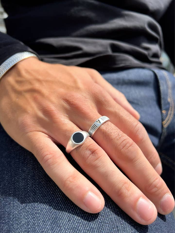 RIngs Men, Silver Rings, Adjustable Rings, Mens Jewelry for wholesale by Christina Christi