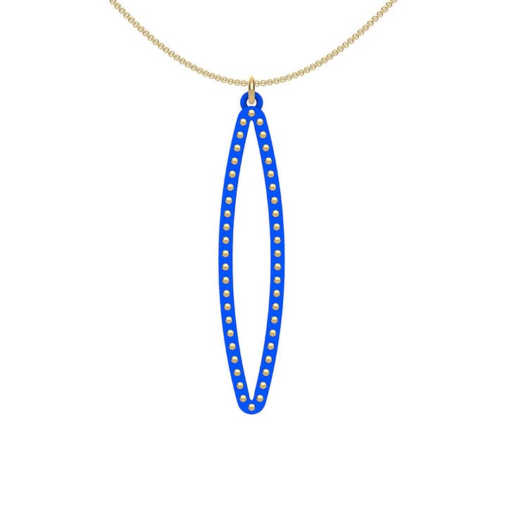 BLUE PETAL pendant MEDIUM: sterling or gold studs for wholesale by Ree Gallagher Jewelry