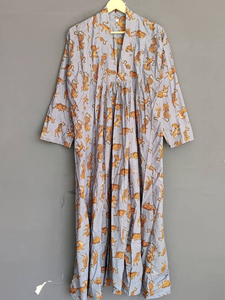 Indian Cotton Floral Print Handmade Skater Dress for wholesale by Bhawana Handicrafts