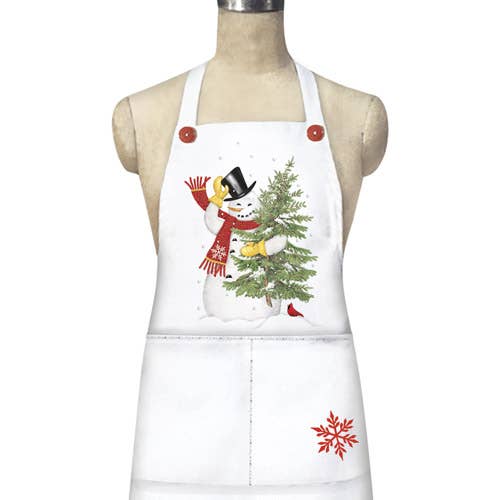 Snowman Tree Loose Apron for wholesale by Mary Lake-Thompson Ltd.