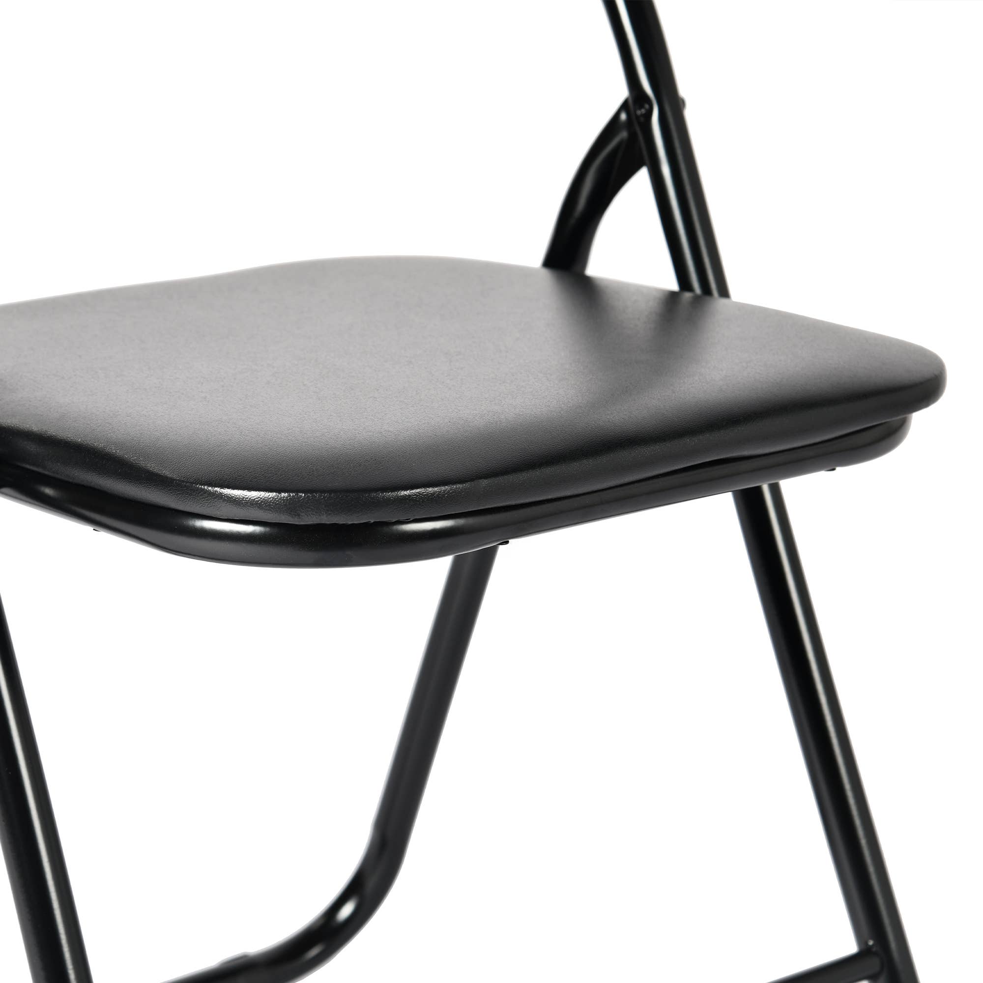 39F Inc. - Wholesale Folding Chair - Black Portable Metal Folding Chair with Vinyl Seat and Back5