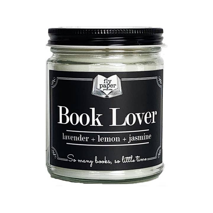 Fly Paper Products - Wholesale Jar/Filled Candle - Book Lover 9oz Glass Candle - the G.O.A.T. seller!