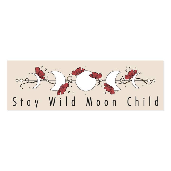 Stay Wild Moon Child - Vinyl Sticker for wholesale by Graphic Heart