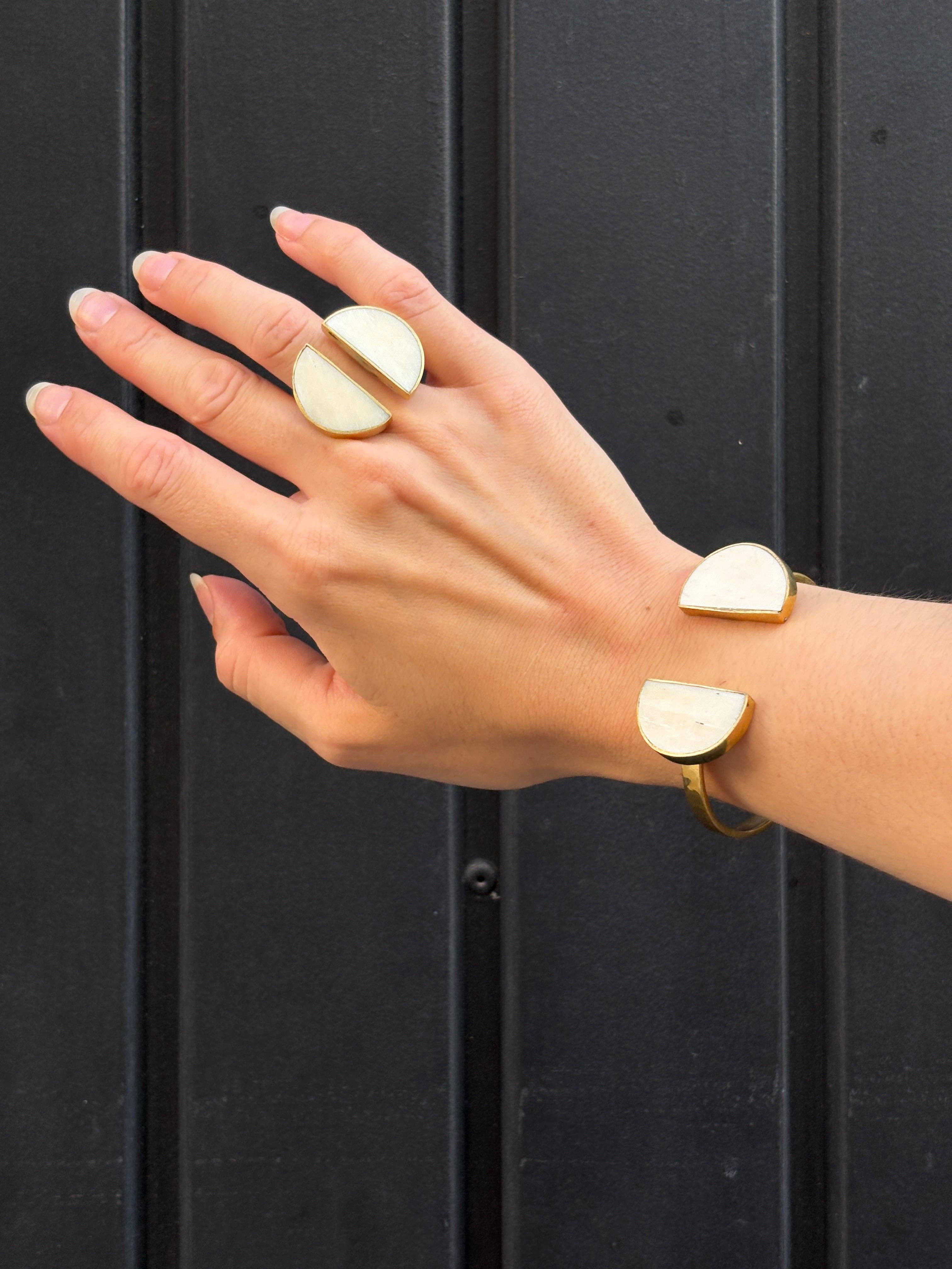 Lamu Brand - Wholesale Cocktail/Statement Ring - Bupe White Ring4