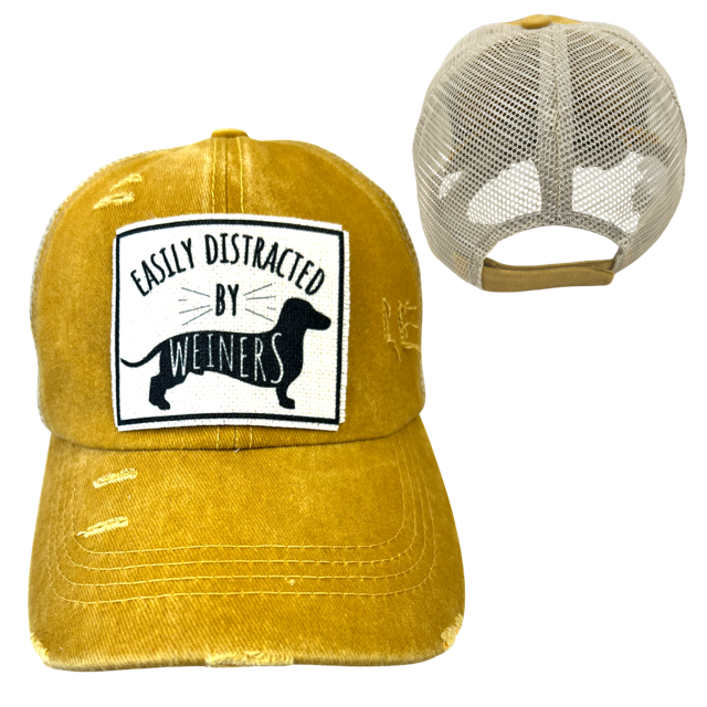 dkhandmade - Wholesale Trucker Hat - Unisex - EASILY DISTRACTED BY WEINERS | UNISEX HAT | DISTRESSED8