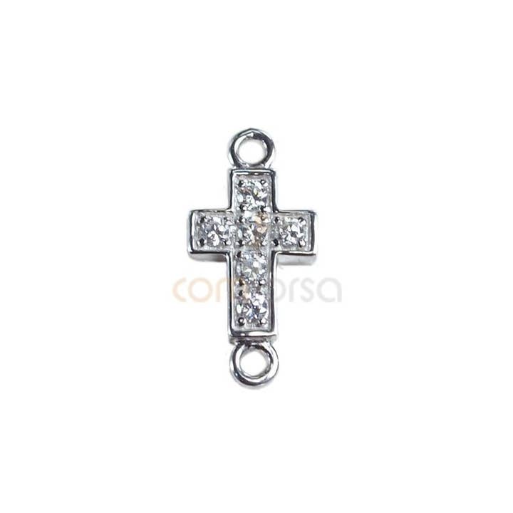 Entrepieza cruz 13.5 x 6.3 plata 925 para venta al por mayor de COM FORSA SL