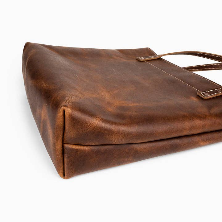 Couro Vintage Totes Castanho por atacado de Artisanallab