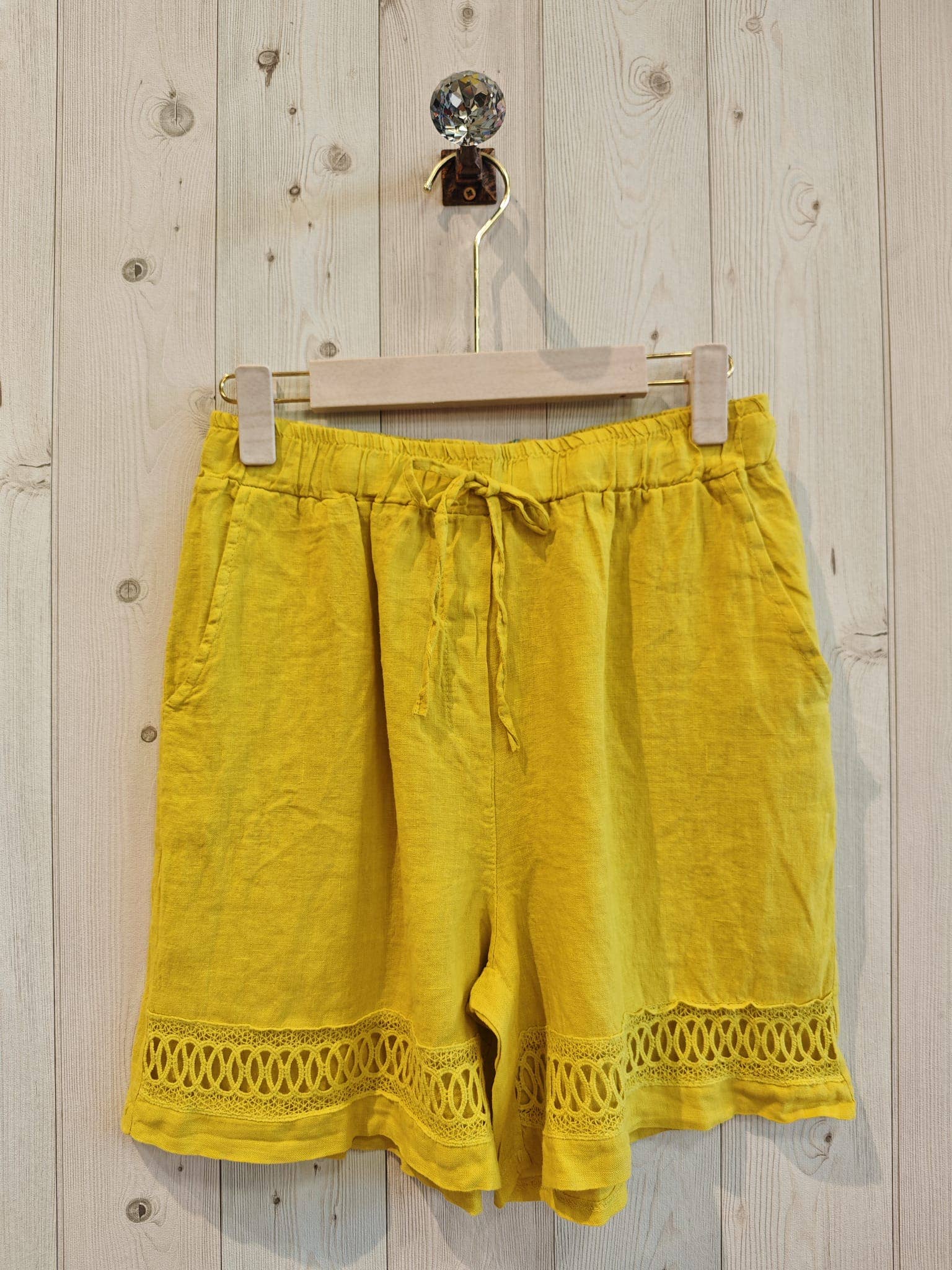 Linen & More - Vente Short – femme - RÉF 17761 SHORT EN DENTELLE LIN 100%12