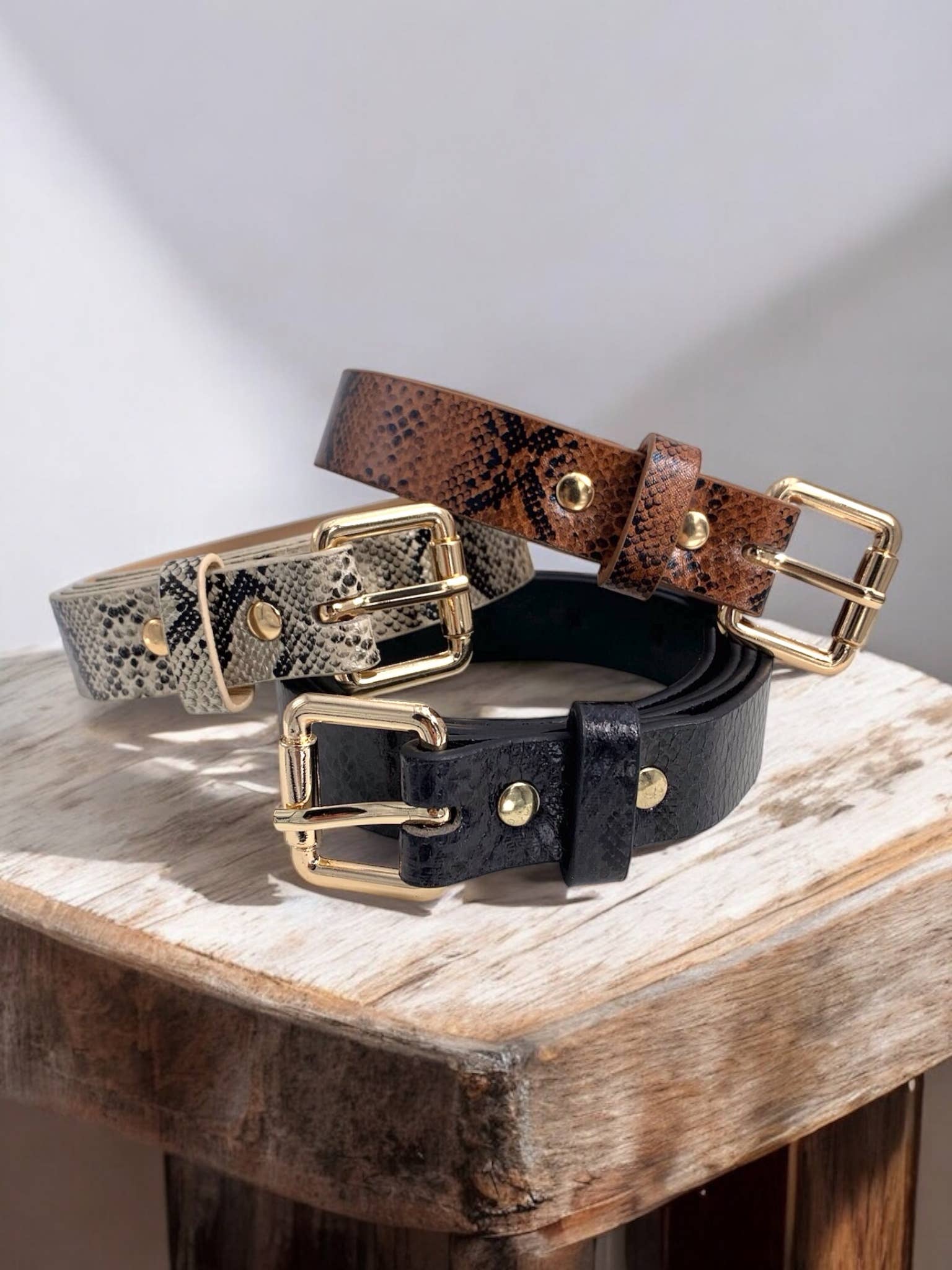 BYREN | ÉLINE L'ATELIER - Wholesale Belt - Women's - Faux snake effect belt CT063